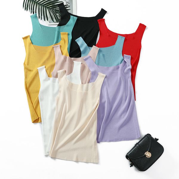 2019 summer tank women knitted t shirt solid vest crop camisole women white multicolos fitness femme loose
2019 summer tank women knitted t shirt solid vest crop camisole women white multicolos fitness femme loose