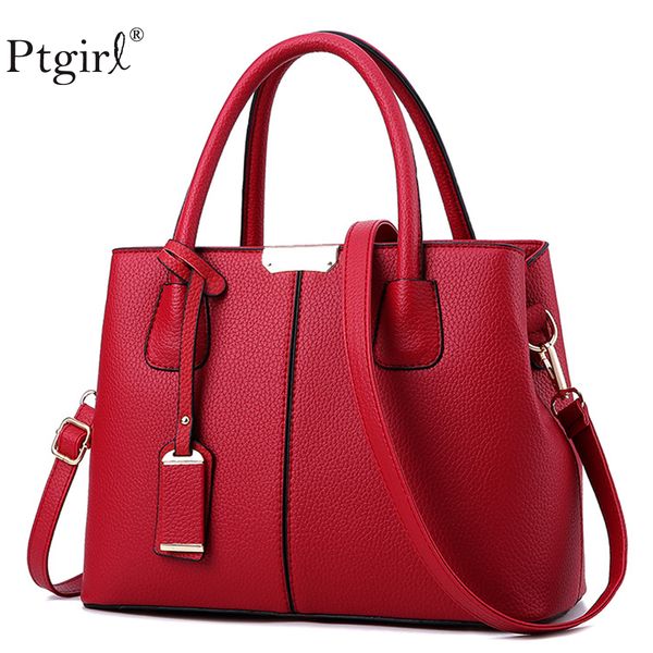 

women pu leather handbags ladies large tote bag ptgirl fashion female square shoulder bags bolsas femininas sac handtassen dames