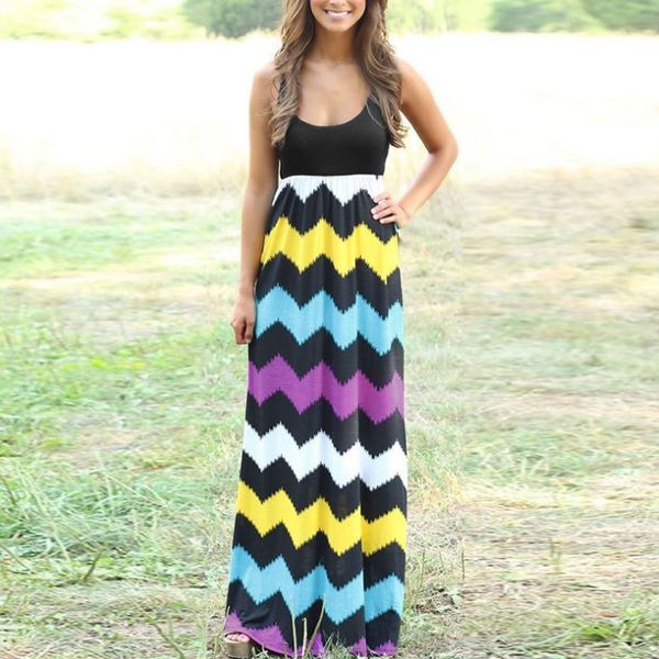 2019 women dress o-neck striped print maxi dress vestido casual long sleeveless beach summer sundress, Black;gray
2019 women dress o-neck striped print maxi dress vestido casual long sleeveless beach summer sundress, Black;gray