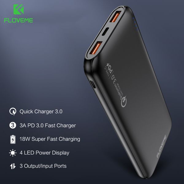 floveme quick charger 3.0 power bank 10000mah portable charging 3 input powerbank usb external battery charger for xiaomi iphone
floveme quick charger 3.0 power bank 10000mah portable charging 3 input powerbank usb external battery charger for xiaomi iphone