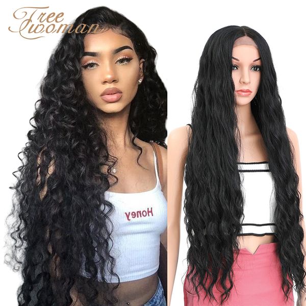 omen deep wave wigs synthetic lace front wigs natural long wigs heat resistant fiber hair black color for black women daily
omen deep wave wigs synthetic lace front wigs natural long wigs heat resistant fiber hair black color for black women daily