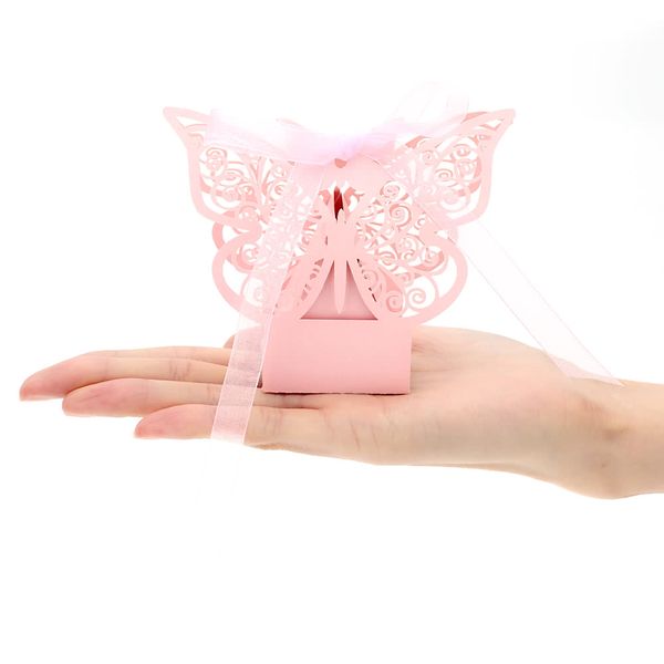 20pcs laser cut delicate carved butterfly elegant candy boxes with ribbons wedding candy boxes organza gift bags
20pcs laser cut delicate carved butterfly elegant candy boxes with ribbons wedding candy boxes organza gift bags