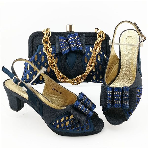 d.blue women shoes with rhinestone decoration african dress shoes match handbag set mm1102,heel 7cm, Black
d.blue women shoes with rhinestone decoration african dress shoes match handbag set mm1102,heel 7cm, Black