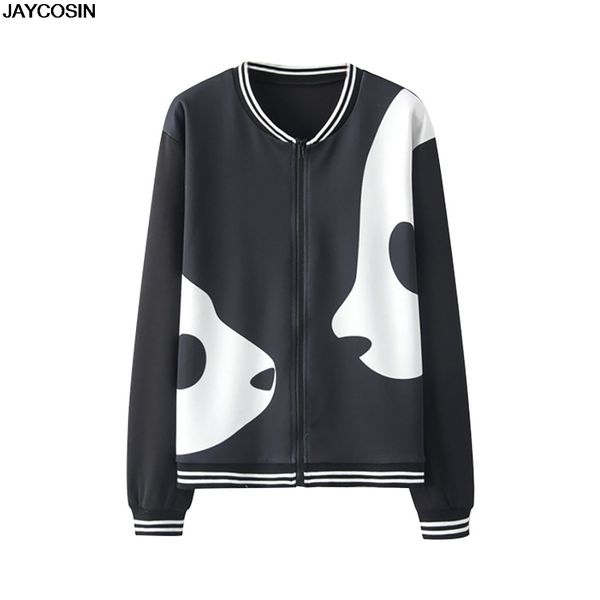 jaycosin women's autumn jacket women long sleeve o-neck animal print panda pockets casual sports streetwear coats of women 9718, Black;brown
jaycosin women's autumn jacket women long sleeve o-neck animal print panda pockets casual sports streetwear coats of women 9718, Black;brown
