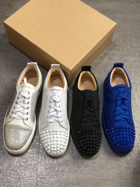Luxury Junior Spikes Black Suede Flat Trainers Designer Shoes Red Bottom Studded Spikes Sneaker for Men Women with Box US 12.5
Luxury Junior Spikes Black Suede Flat Trainers Designer Shoes Red Bottom Studded Spikes Sneaker for Men Women with Box US 12.5