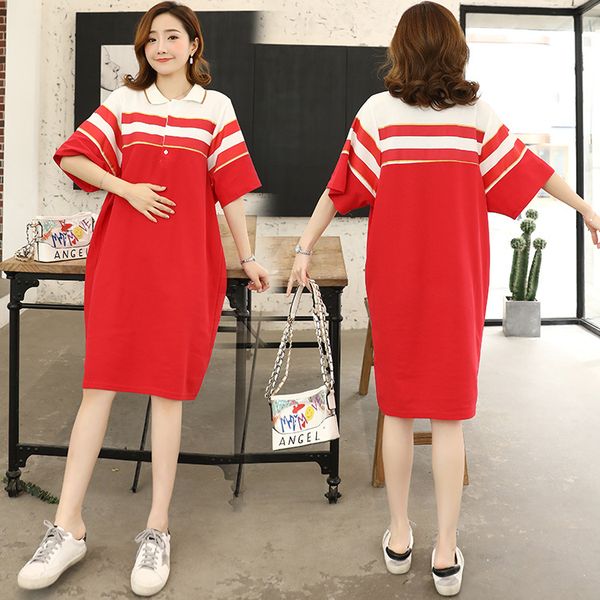 2020 summer new style t-shirt collar maternity fashion short sleeve summer skirt loose-fit pregnant women dress, White
2020 summer new style t-shirt collar maternity fashion short sleeve summer skirt loose-fit pregnant women dress, White