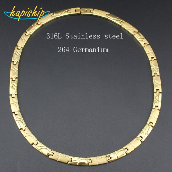 hapiship 2018 men/women's 264 germanium energy316l stainless steel therapy power necklace riend birthday gift tg4617, Silver
hapiship 2018 men/women's 264 germanium energy316l stainless steel therapy power necklace riend birthday gift tg4617, Silver