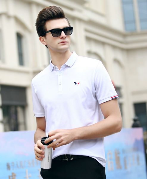paul men's 2020 summer cotton new short-sleeved t-shirt men's shirt middle-aged lapel business solid color, White;black
paul men's 2020 summer cotton new short-sleeved t-shirt men's shirt middle-aged lapel business solid color, White;black