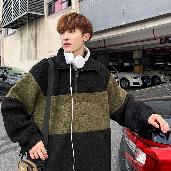lamb wool coat fleece student winter clothes men thick warm parka windproof outwear youth streetwear hiphop korean lovers hooded, Black
lamb wool coat fleece student winter clothes men thick warm parka windproof outwear youth streetwear hiphop korean lovers hooded, Black