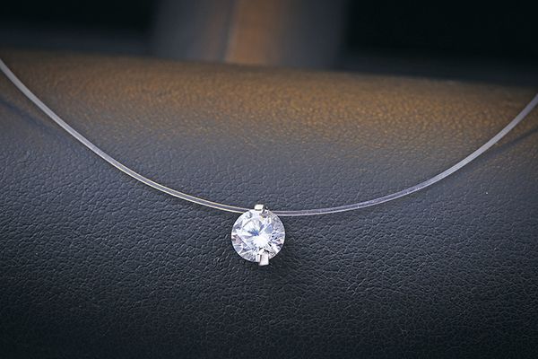 925 silver transparent fishing line necklace clear zircon pendant sparkling choker necklace invisible women jewelry
925 silver transparent fishing line necklace clear zircon pendant sparkling choker necklace invisible women jewelry