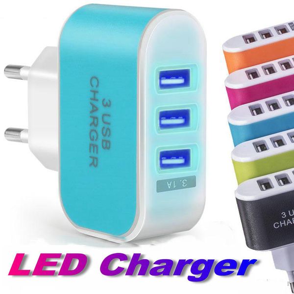 us eu plug 3 usb wall chargers 5v 3.1a led adapter travel convenient power adaptor with triple usb ports for mobile phone 
us eu plug 3 usb wall chargers 5v 3.1a led adapter travel convenient power adaptor with triple usb ports for mobile phone