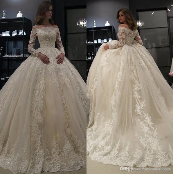 elegant v neck lace ball gown wedding dresses long sleeves tulle court train tiered tulle wedding dress bridal gowns vestidos de noiva, White
elegant v neck lace ball gown wedding dresses long sleeves tulle court train tiered tulle wedding dress bridal gowns vestidos de noiva, White