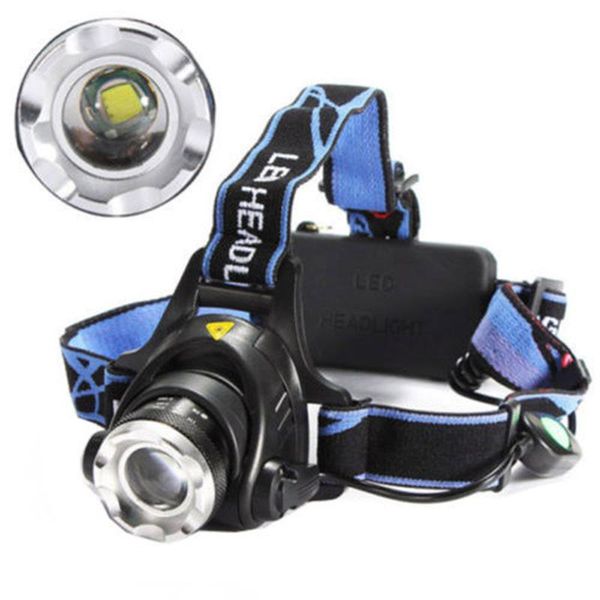 

2000lm cree xm-l t6 led headlamp zoomable headlight waterproof head torch flashlight head lamp fishing hunting light