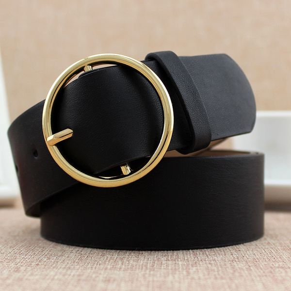 fashion classic round buckle ladies wide belt women's 2019 design female casual leather belts for jeans kemer, Black;brown
fashion classic round buckle ladies wide belt women's 2019 design female casual leather belts for jeans kemer, Black;brown