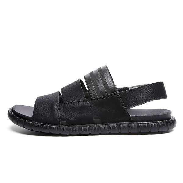 new men's genuine leather sandals summer casual beach shoes slippers sandals soft bottom men shoes size 38-44, Black
new men's genuine leather sandals summer casual beach shoes slippers sandals soft bottom men shoes size 38-44, Black