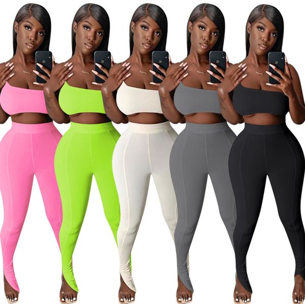 women two piece set sling breast wrapping fishtail pants designer summer stretch strapless tight solid color sportswear ty6195, Gray
women two piece set sling breast wrapping fishtail pants designer summer stretch strapless tight solid color sportswear ty6195, Gray