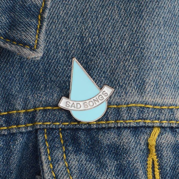 water drops sad songs blue green special personality tide new brooch creative cartoon lapel denim badge, Gray
water drops sad songs blue green special personality tide new brooch creative cartoon lapel denim badge, Gray