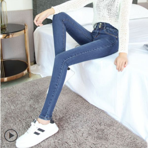 navy blue han edition show high waist with ms jeans feet long thin tight pencil pants
navy blue han edition show high waist with ms jeans feet long thin tight pencil pants