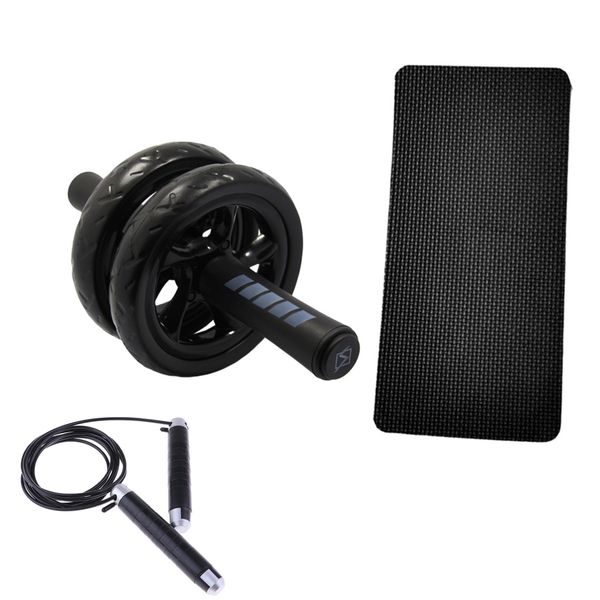 ab exercise dual wheel roller fitness abdominal core trainer skipping rope, exercise equipment home gym
ab exercise dual wheel roller fitness abdominal core trainer skipping rope, exercise equipment home gym