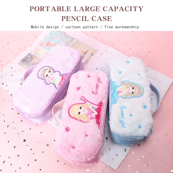 colorful plastic pencilcase cute girl character school stationery portable cosmetic fluffy school pencil case kids
colorful plastic pencilcase cute girl character school stationery portable cosmetic fluffy school pencil case kids