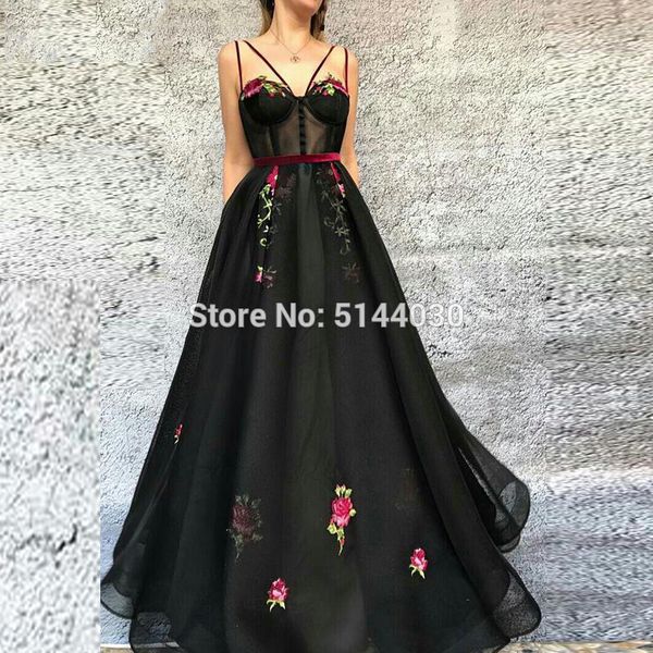 black evening dresses appliques beads a line spaghetti strap illusion islamic dubai saudi arabic evening dress prom gown, White;black
black evening dresses appliques beads a line spaghetti strap illusion islamic dubai saudi arabic evening dress prom gown, White;black