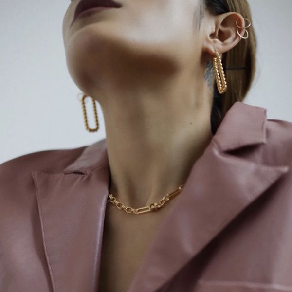 hoop & huggie gold color small twisted earrings for women hollow ear piercing simple statement oval, Golden;silver
hoop & huggie gold color small twisted earrings for women hollow ear piercing simple statement oval, Golden;silver