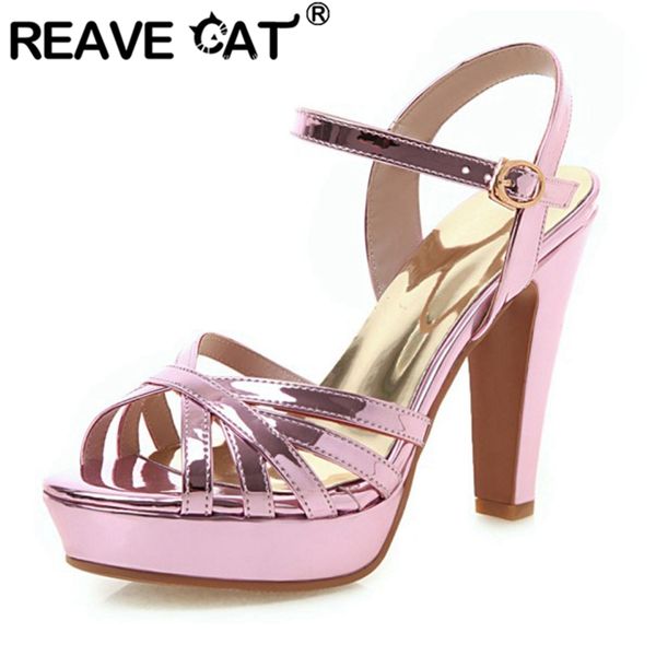 reave cat 2020 spring summer elegant shining heeled sandal open toe 11cm cone heels buckle platform big size 32-43 leisure a2868, Black
reave cat 2020 spring summer elegant shining heeled sandal open toe 11cm cone heels buckle platform big size 32-43 leisure a2868, Black