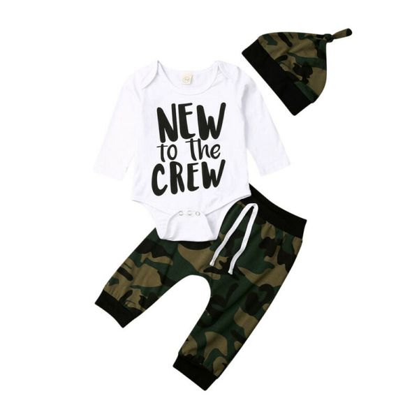 toddler boy clothes 3pcs newborn baby boy long sleeve letter bodysuit + camo pants +hat warm outfits clothes, White
toddler boy clothes 3pcs newborn baby boy long sleeve letter bodysuit + camo pants +hat warm outfits clothes, White