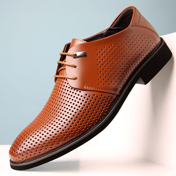 over size 36-48 summer / autumn hollow dress shoes men soft split leather pointy male derby oxford business formal flats h395, Black
over size 36-48 summer / autumn hollow dress shoes men soft split leather pointy male derby oxford business formal flats h395, Black
