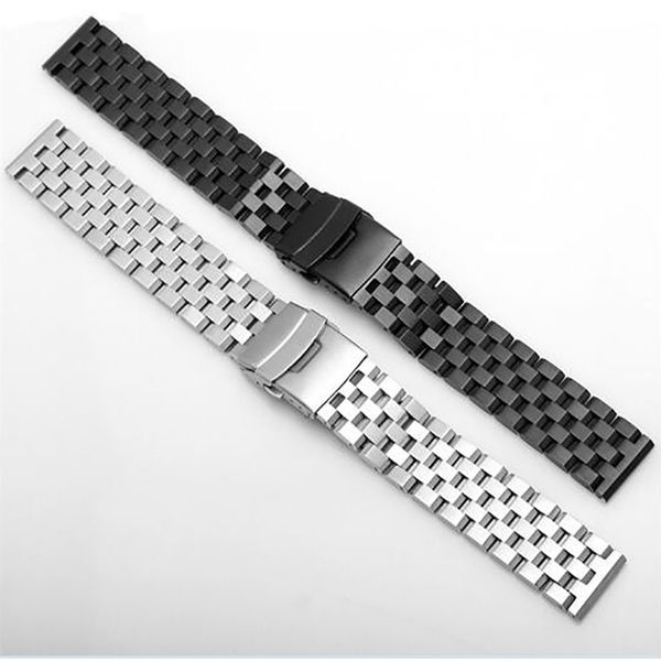 20/22/24mm stainless steel watch band silver black watch band wristband bracelet strap double insurance buckle strap, Black;brown
20/22/24mm stainless steel watch band silver black watch band wristband bracelet strap double insurance buckle strap, Black;brown