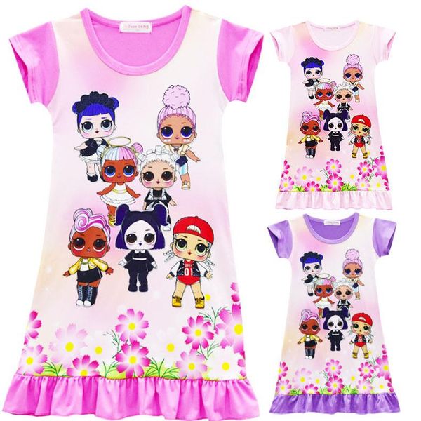 6 color girls surprise princess dress new children cartoon short sleeves pajamas dresses kids clothes summer dress, Blue
6 color girls surprise princess dress new children cartoon short sleeves pajamas dresses kids clothes summer dress, Blue
