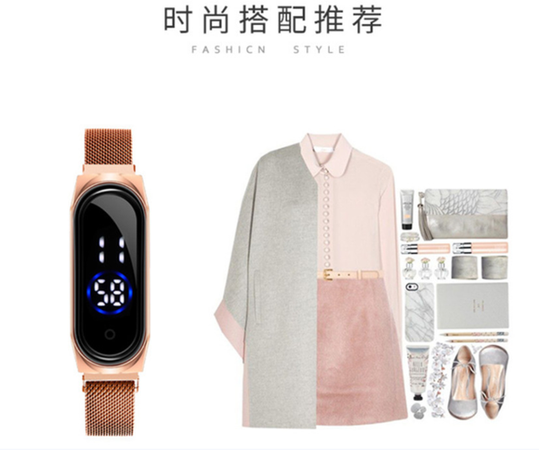 2020 new creative female student watch lazy iron-absorbing female watch fashion touch digital electronic ladies, Slivery;brown 
2020 new creative female student watch lazy iron-absorbing female watch fashion touch digital electronic ladies, Slivery;brown
