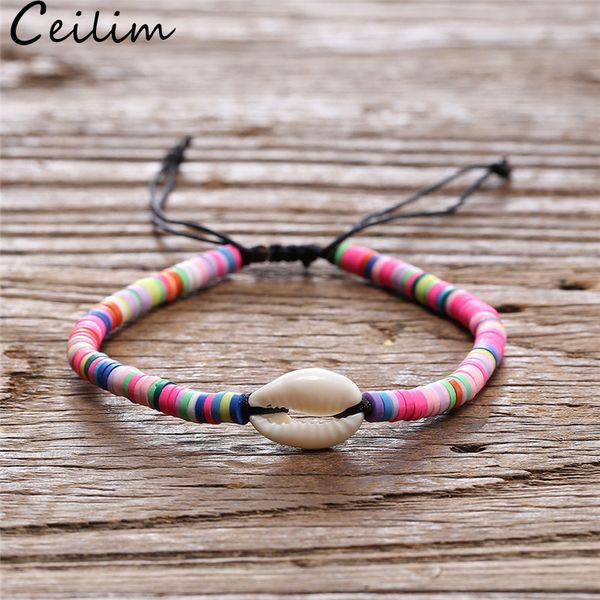 bohemian braided shell bracelet handmade multi color resin bead woven bracelet with shell summer beach adjustable for women jewelry, Black
bohemian braided shell bracelet handmade multi color resin bead woven bracelet with shell summer beach adjustable for women jewelry, Black