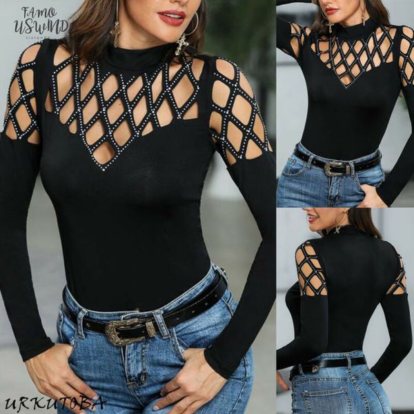 fashion t shirt women casual long sleeve o neck women club hollowed out bandage tee shirt femme, White
fashion t shirt women casual long sleeve o neck women club hollowed out bandage tee shirt femme, White