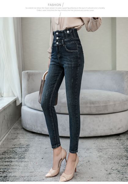 blueberry jeans women cultivate one's morality show high tight little pencil pants, Blue
blueberry jeans women cultivate one's morality show high tight little pencil pants, Blue