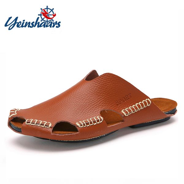 yeinshaars rome summer genuine leather slippers men sandals hollow out breathable beach sandals shoes men casual flats flip flop, Black
yeinshaars rome summer genuine leather slippers men sandals hollow out breathable beach sandals shoes men casual flats flip flop, Black