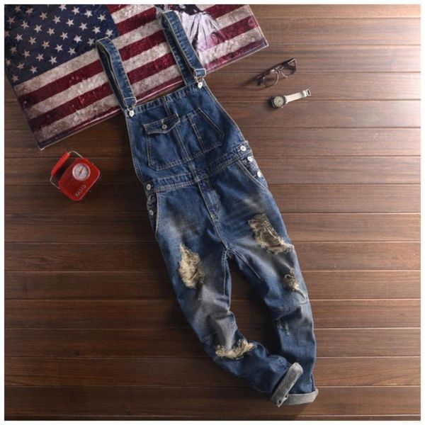 wholesale- fashion brands ripped jeans bib overalls men slim fit skinny jeans man casual destroy wash denim jumpsuits, Blue
wholesale- fashion brands ripped jeans bib overalls men slim fit skinny jeans man casual destroy wash denim jumpsuits, Blue