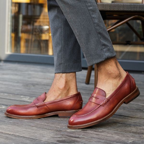 fashio round toe slip on man heels comfortable shoes real genuine leather moccasin loafers handmade men's driving flats nhs247, Black
fashio round toe slip on man heels comfortable shoes real genuine leather moccasin loafers handmade men's driving flats nhs247, Black
