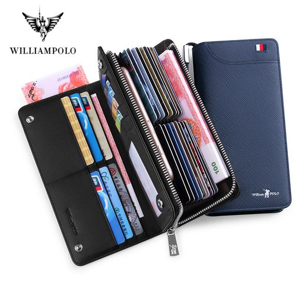 williampolo genuine leather wallet men long zipper clutch bag holders purse business fashion design for phone, Red;black
williampolo genuine leather wallet men long zipper clutch bag holders purse business fashion design for phone, Red;black