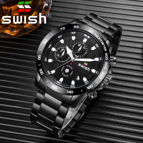 swish fashion quartz sport men watch business full steel clock mens watches waterproof watch, Slivery;brown
swish fashion quartz sport men watch business full steel clock mens watches waterproof watch, Slivery;brown