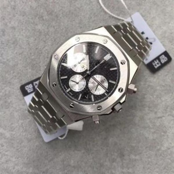 2020 new men's watch royal oak 26331st series 41mm black dial vk quartz chronograph original strap sapphire watch, Slivery;brown
2020 new men's watch royal oak 26331st series 41mm black dial vk quartz chronograph original strap sapphire watch, Slivery;brown
