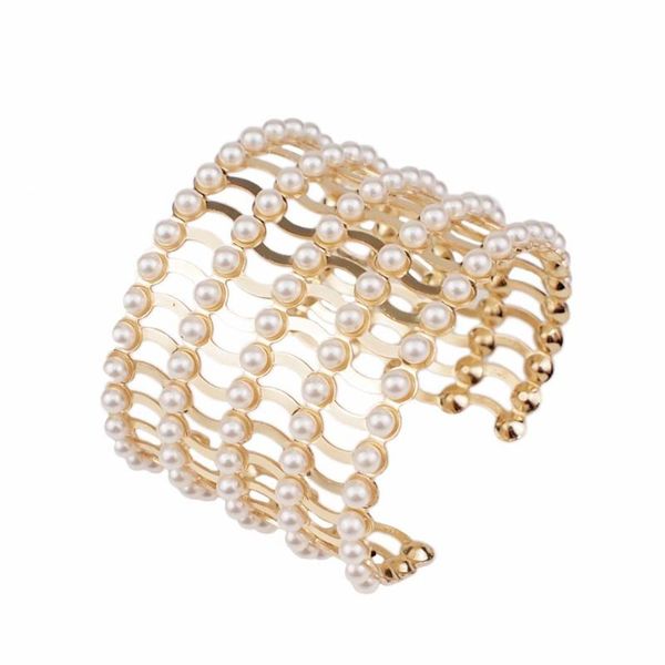 bangle manilai 2021 punk imitation pearl bangles women statement jewelry geometric metal big fashion accessories, Black
bangle manilai 2021 punk imitation pearl bangles women statement jewelry geometric metal big fashion accessories, Black