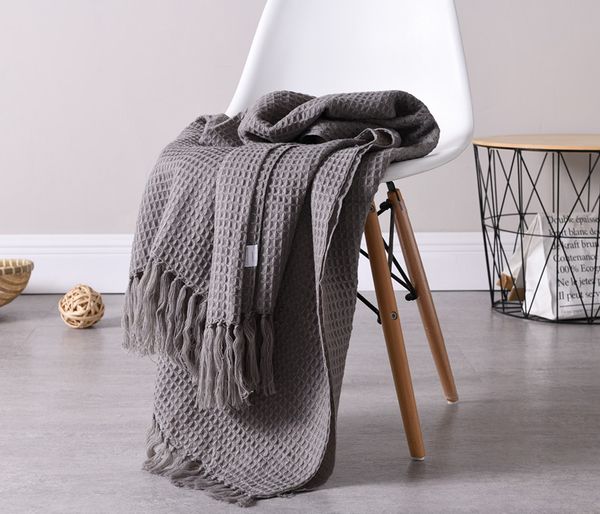 130cm*160cm waffle weave plaid blanket nordic style fringed thin throw blanket sofa bed summer air conditioning travel
130cm*160cm waffle weave plaid blanket nordic style fringed thin throw blanket sofa bed summer air conditioning travel