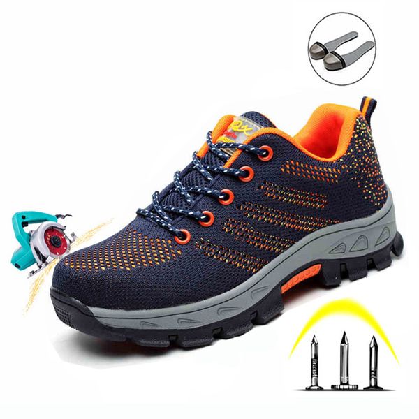 men steel toe boots work safety plus size outdoor tennis breathable protective puncture-proof safety shoes for men sneakers mx190819, Black
men steel toe boots work safety plus size outdoor tennis breathable protective puncture-proof safety shoes for men sneakers mx190819, Black