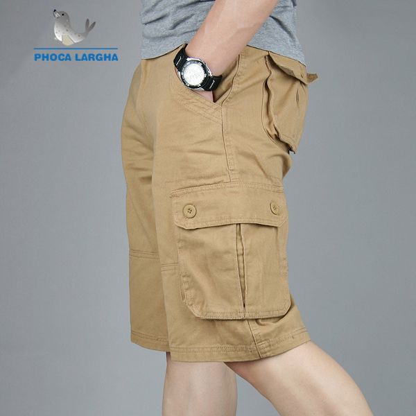 new men's solid color cargo shorts baggy multi pocket zipper breeches short pants mens tactical shorts male plus size, White;black
new men's solid color cargo shorts baggy multi pocket zipper breeches short pants mens tactical shorts male plus size, White;black