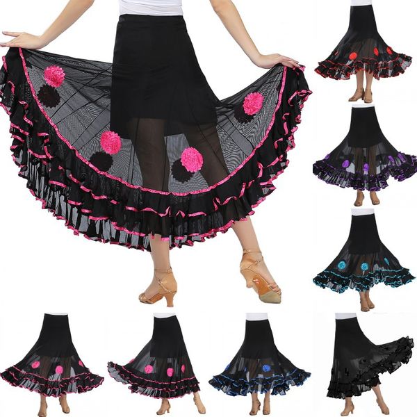 women patchwork sequined flower empire embroidered modern ankle-length dance skirt ballroom dance ballroom big swing skirt, Black;red
women patchwork sequined flower empire embroidered modern ankle-length dance skirt ballroom dance ballroom big swing skirt, Black;red