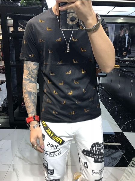 summer 2019 new european mercerized cotton monster heavy-duty drilling short-sleeved t-shirt trend self-cultivation, White;black
summer 2019 new european mercerized cotton monster heavy-duty drilling short-sleeved t-shirt trend self-cultivation, White;black