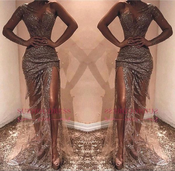 2019 one shoulder sequins mermaid evening dresses tulle lace applique split sweep train formal party prom dresses bc0976, Black;red
2019 one shoulder sequins mermaid evening dresses tulle lace applique split sweep train formal party prom dresses bc0976, Black;red