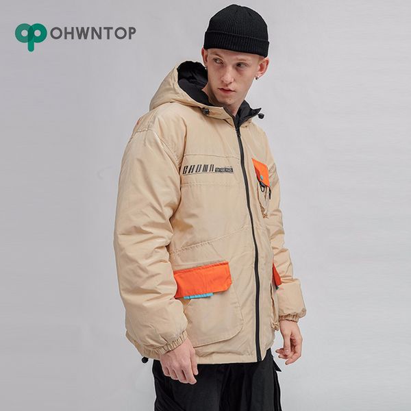 winter warm jacket parkas multi pockets color block patchwork hooded cotton padded parkas jackets hip hop streetwear windbreaker, Black
winter warm jacket parkas multi pockets color block patchwork hooded cotton padded parkas jackets hip hop streetwear windbreaker, Black