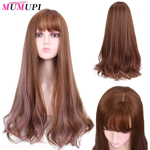mumupi long mix brown womens wigs with bangs curly heat resistant synthetic wigs for women african american, Black
mumupi long mix brown womens wigs with bangs curly heat resistant synthetic wigs for women african american, Black